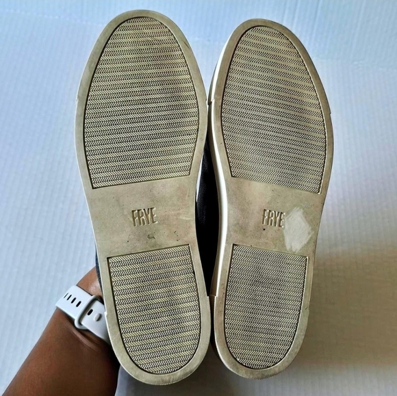 Frye Ivy Low Lace Sneakers Women’s Size 8.5 Pewter Leather Casual Comfort Shoes - Picture 6 of 11